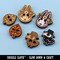 Sniggle Sloth; Sorcerer Elemental Fire Magic Wood Buttons for Sewing Knitting Crochet DIY Craft; Category:Buttons; Image:4